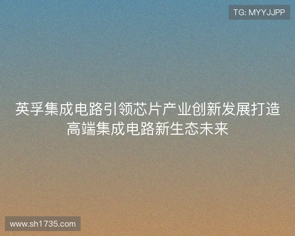 英孚集成电路引领芯片产业创新发展打造高端集成电路新生态未来